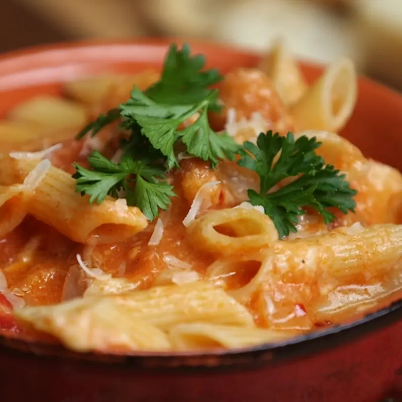 Truffle Cream Rigatoni from the Babuka food shop